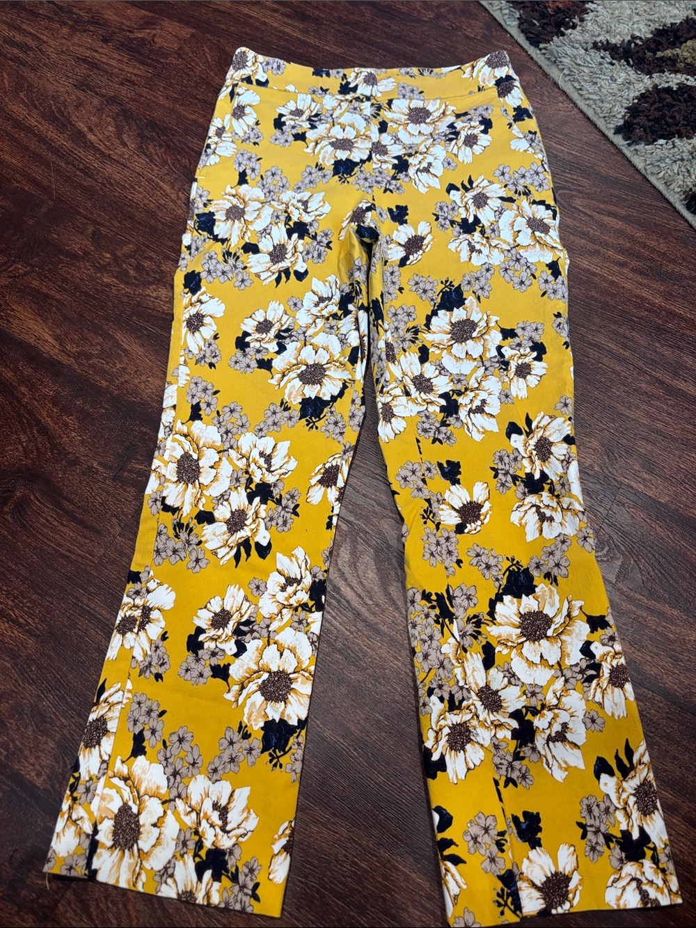 Jules & Leopold Mustard Yellow Floral Leggings